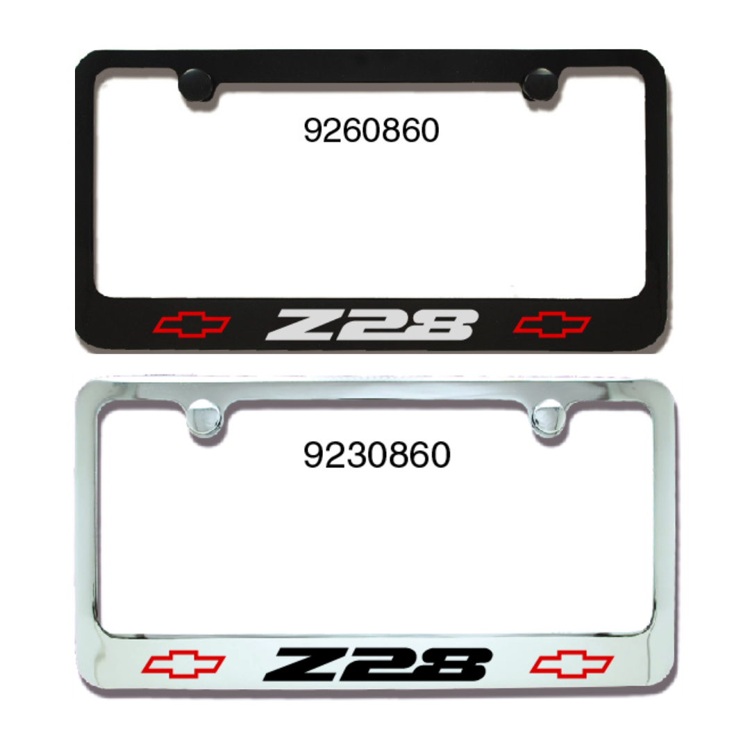 Camaro Z/28 Ultra Series Metal Engraved License Plate Frame