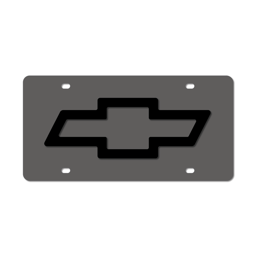 Chevrolet Bowtie Carbon Steel License Plate
