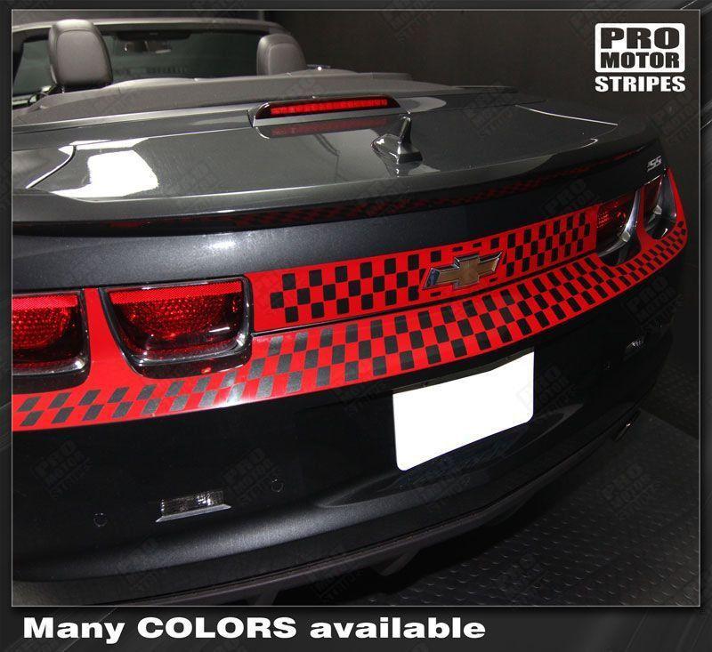Chevrolet Camaro 2010-2013 Rear Fascia Trunk Checkered Stripes