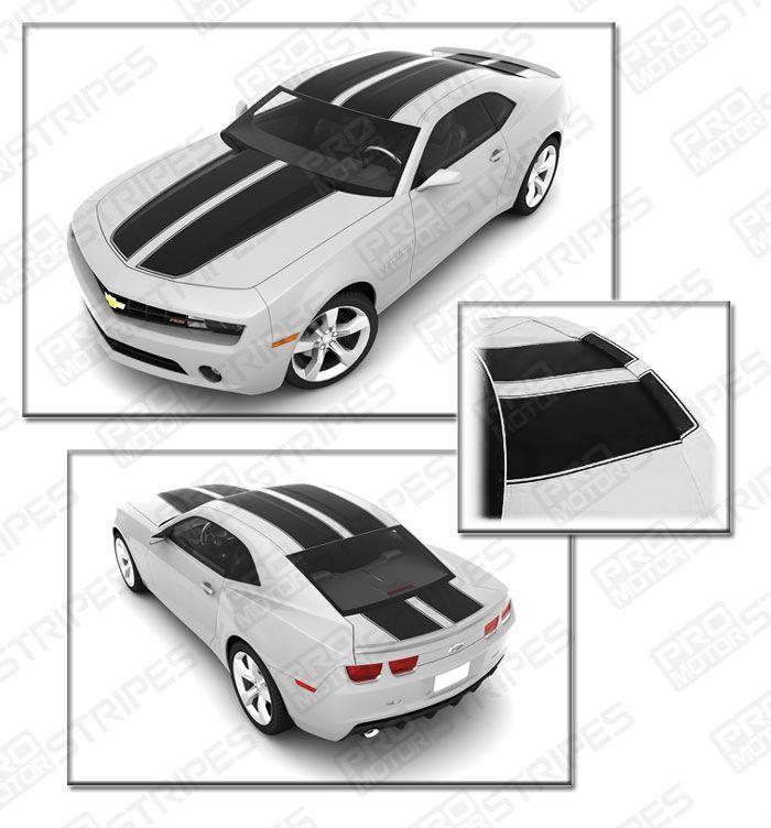 Chevrolet Camaro 2010-2015 Rally Racing Stripes Set with Roof