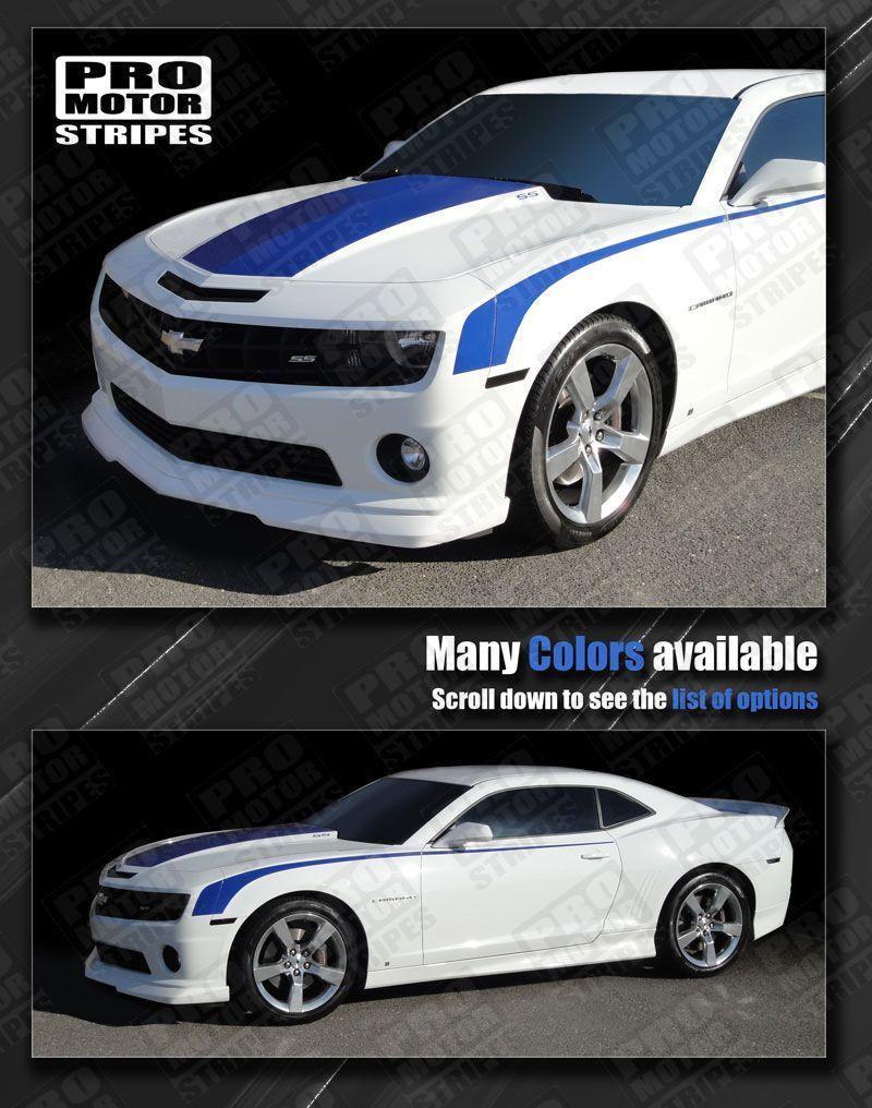 Chevrolet Camaro 2010-2015 Top & Side Hockey Throwback Stripes