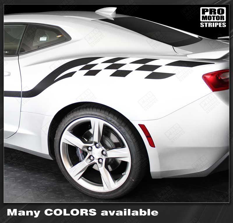 Chevrolet Camaro 2010-2024 Checkered Style Side Stripes