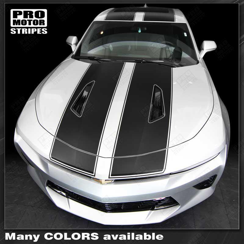 Chevrolet Camaro 2016-2018 -SS- Top Double Stripes w/ Pinstripes