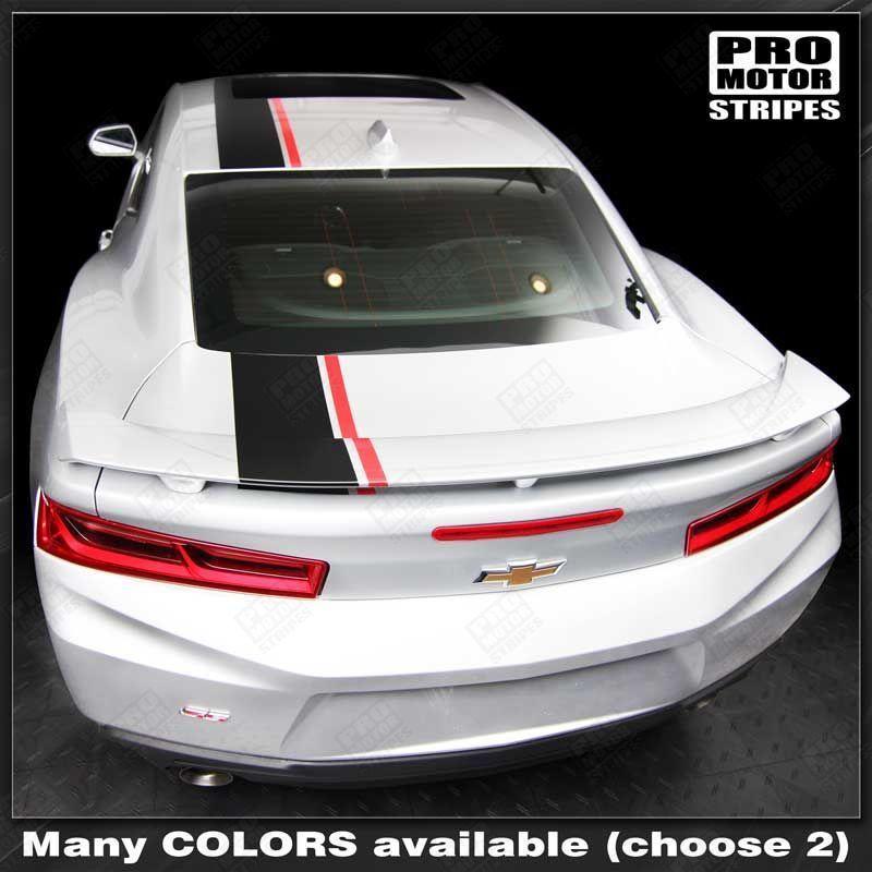 Chevrolet Camaro 2016-2018 Top Offset Stripes Hood, Roof & Rear
