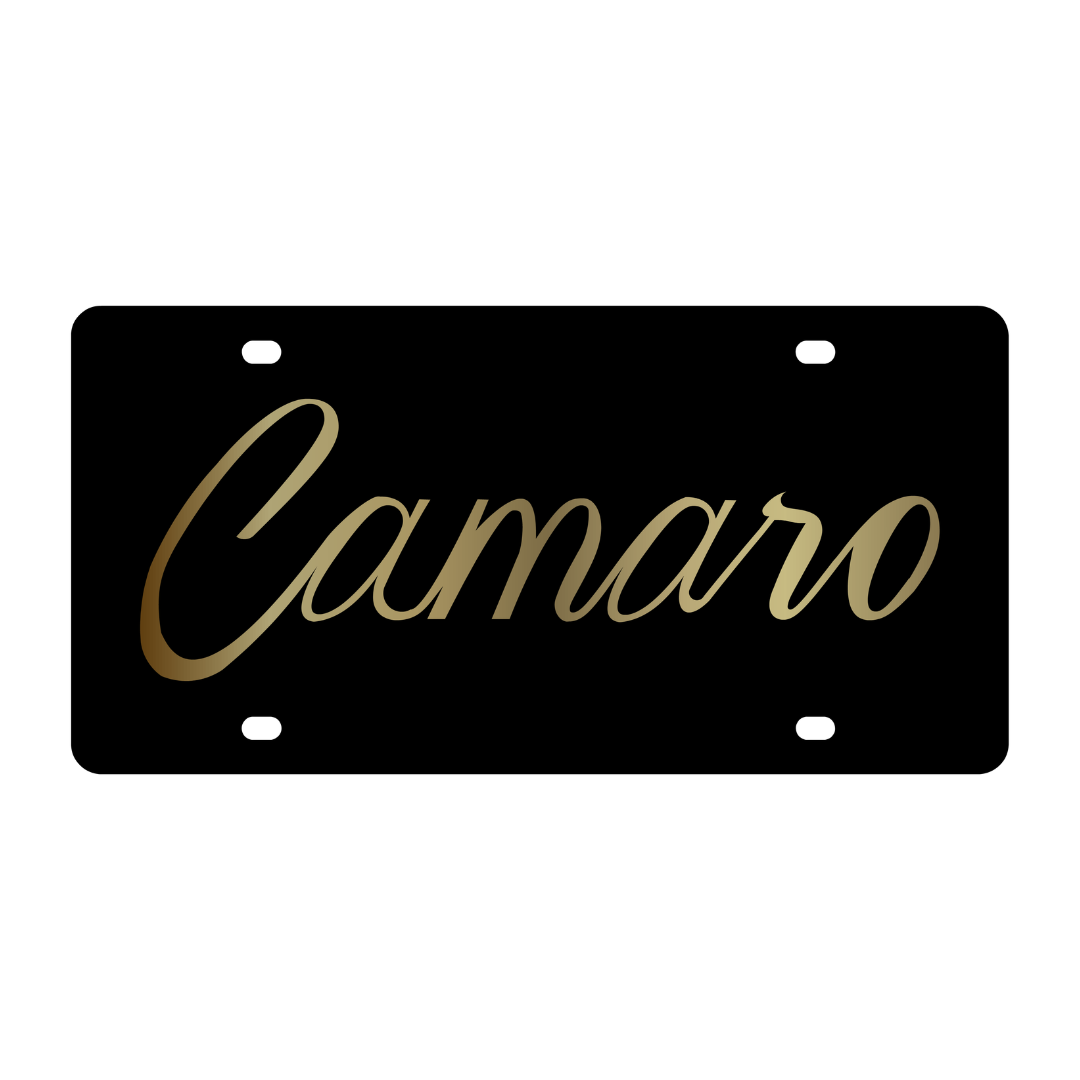 Chevrolet Camaro Acrylic License Plate