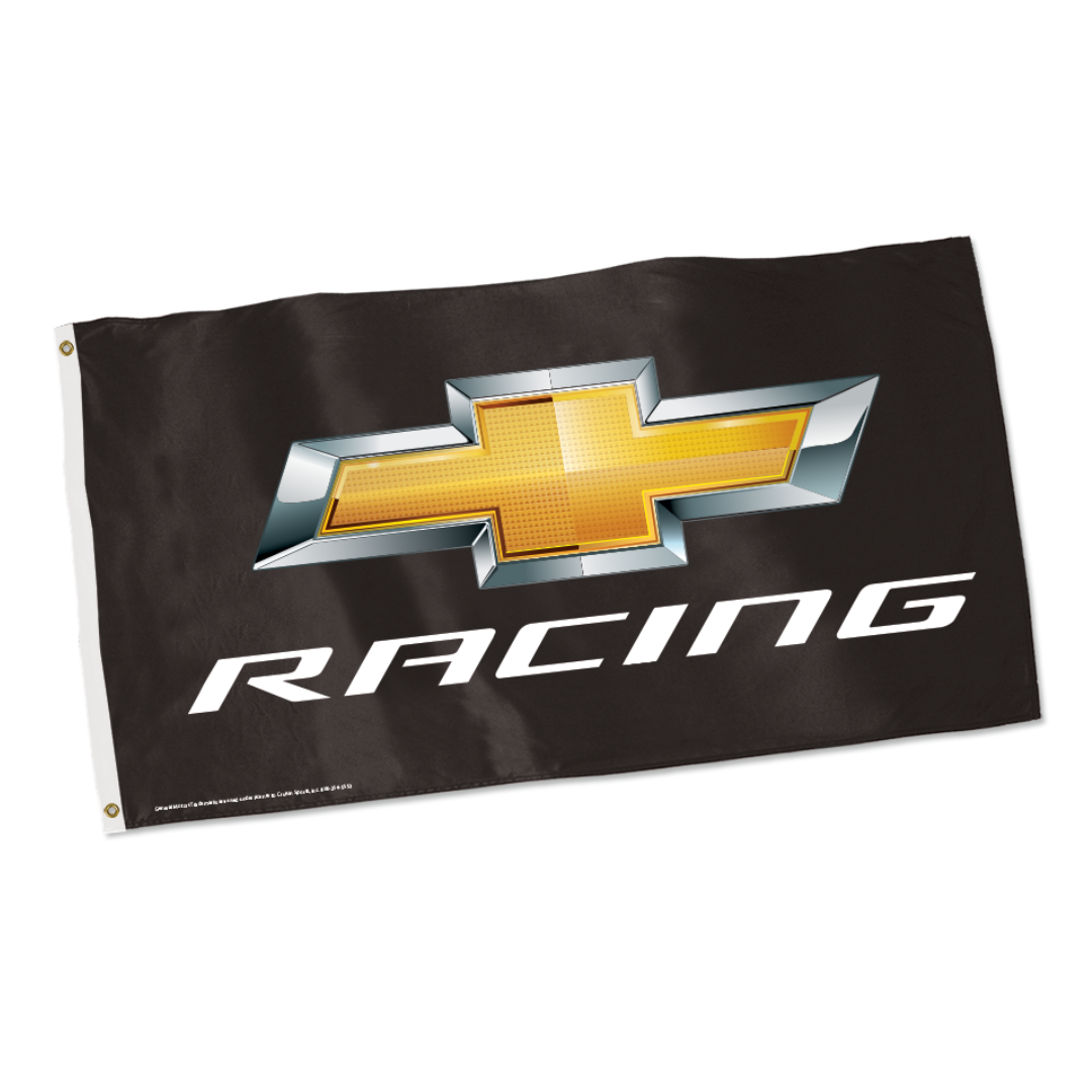 Chevy Racing Gold Bowtie Nylon Flag