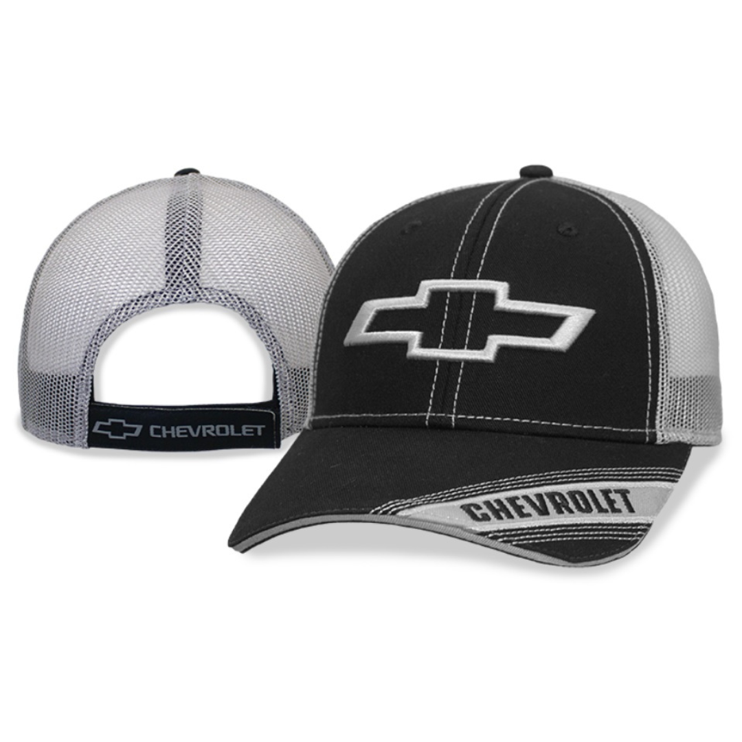 Chevrolet Mesh Hat / Cap Black & Grey