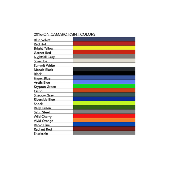 2016-2023 Chevrolet Camaro Color Match License Plate Frames