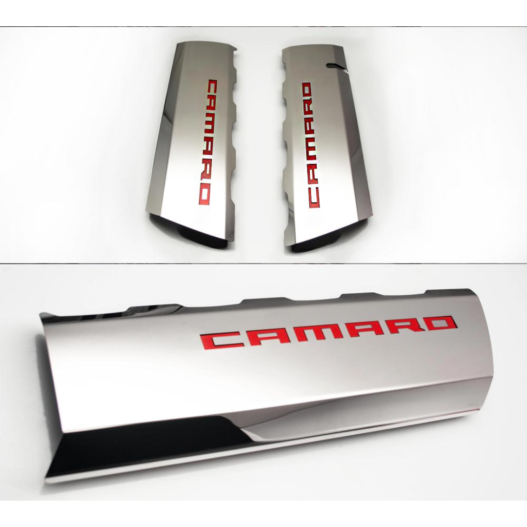 2016-2021-camaro-ss-fuel-rail-cover-overlays-w-camaro-color-font-inlay-2pc-polished-stainless-steel