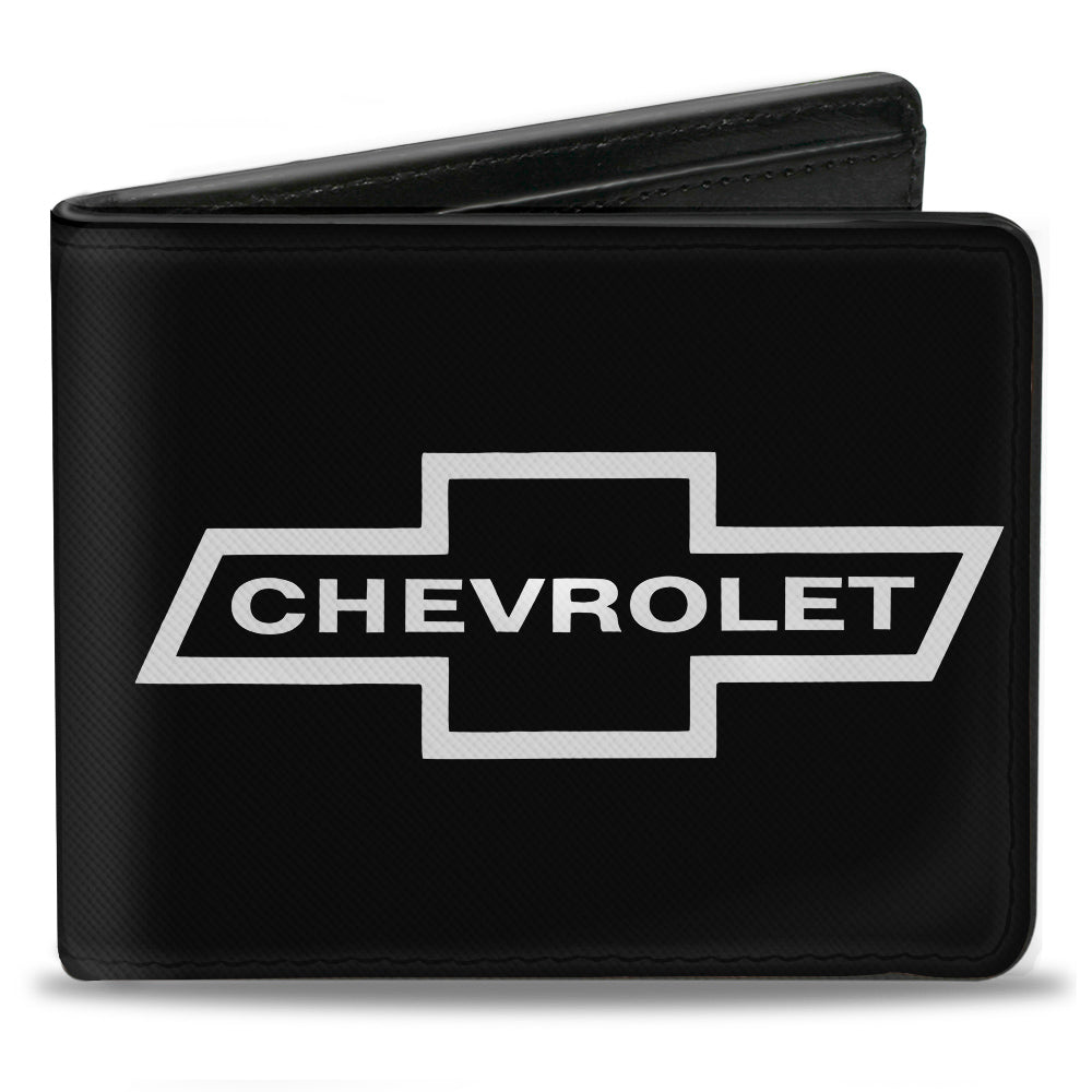 1965 Chevrolet Bowtie Black & White Bi-Fold Wallet