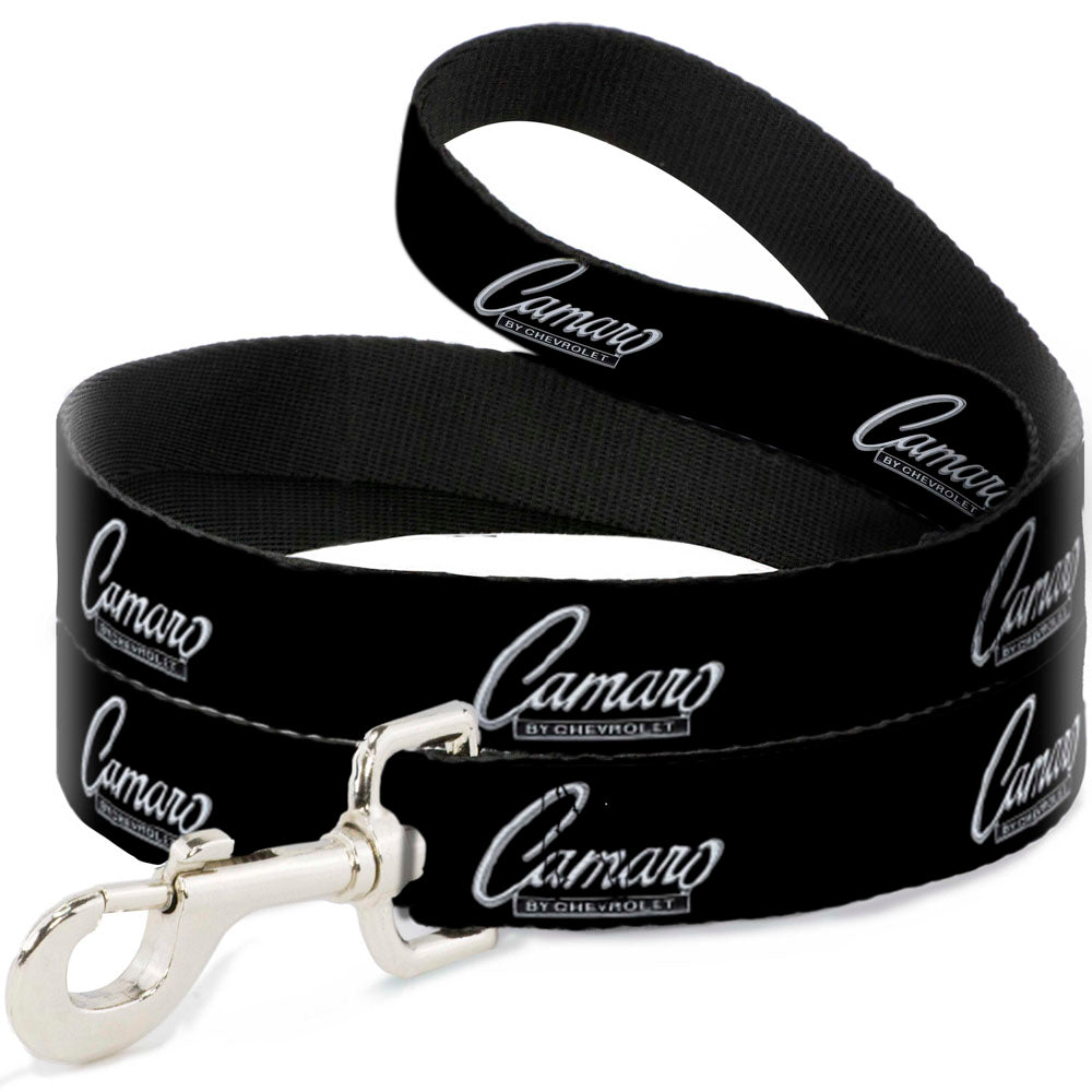 1969 Camaro Script Emblem Black & Silver Dog Leash