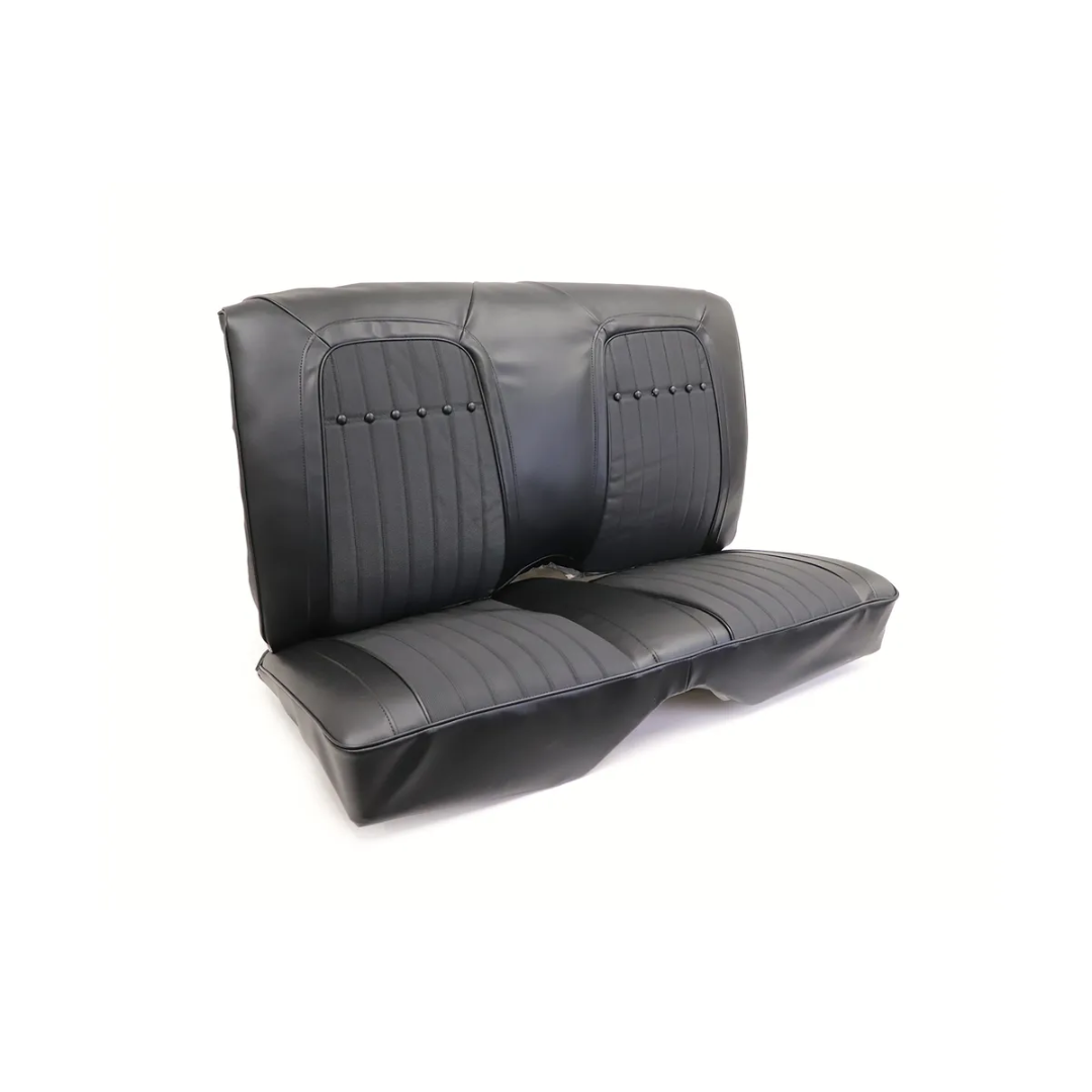 First Generation 1969 Premium Stitched Vinyl Seat Cover Set - Deluxe Interior Rear Coupe - Black