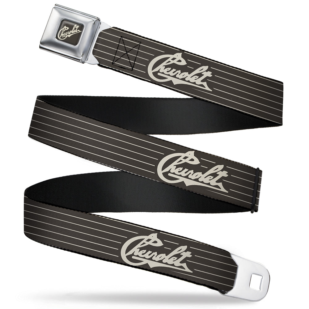 Chevrolet Heritage Script Charcoal & Tan Seatbelt Belt