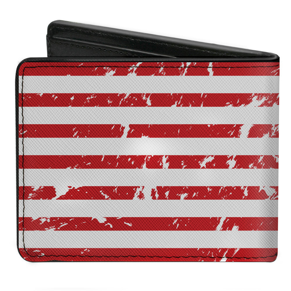 Chevrolet Bowtie American Flag Weathered Red White & Blue Bi-Fold Wallet