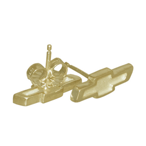 Chevy Bowtie Emblem | 14k Gold | 1/2" Post Earrings