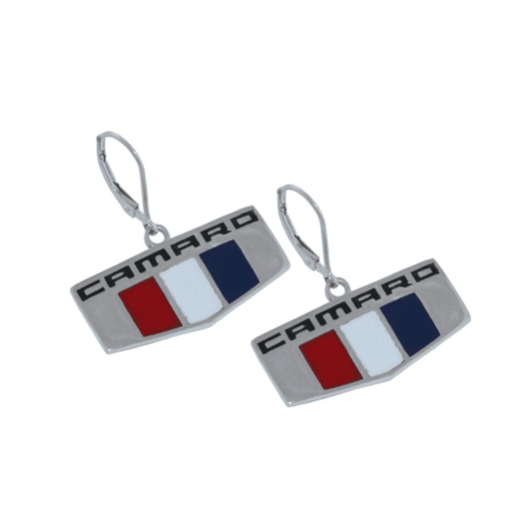 Camaro Sterling Silver Badge Pendant & Earrings Bundle