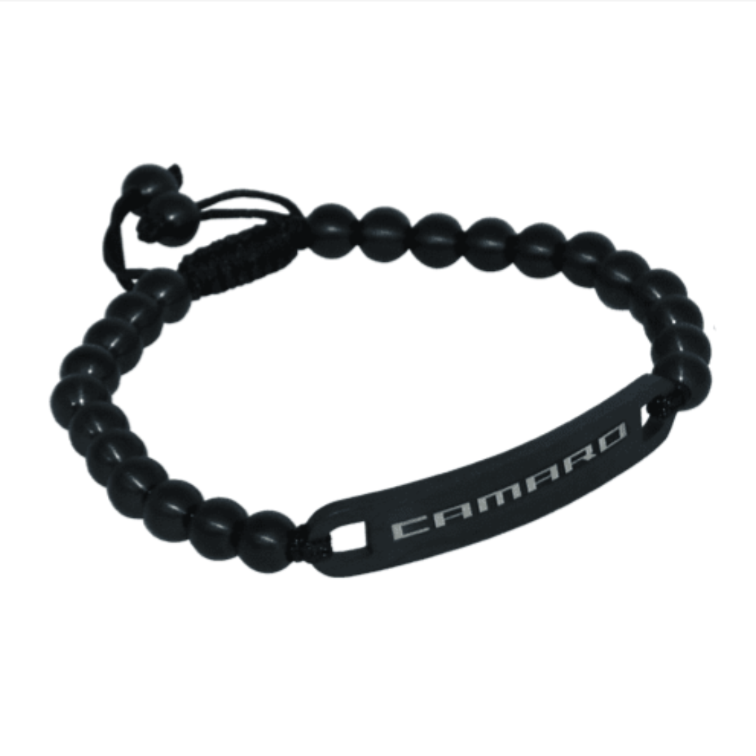 Camaro Black Beaded Bracelet – 6.25″ to 8″