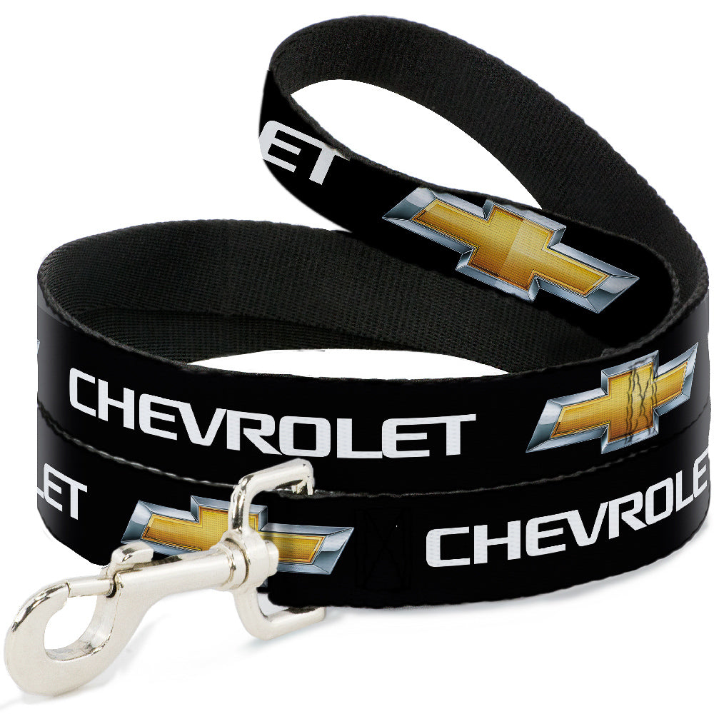 Chevy Bowtie Black & Gold Logo Dog Leash