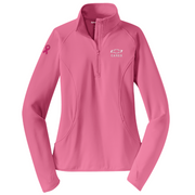 Ladies pink Chevy Cares half zip pullover
