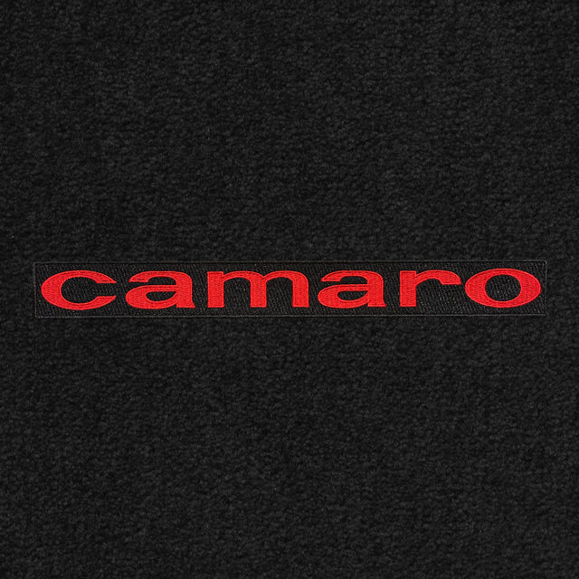 Lloyd Camaro Block Letters (1967) Red on Black emblem