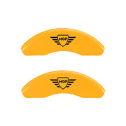 MGP Shield — Engraved, Yellow - 2016-2024 Camaro LT MGP Brake Caliper Covers Brembo Front & Standard Rear Set of 4