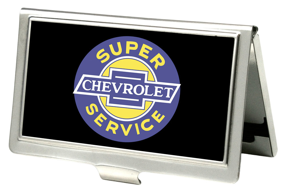 Chevrolet Super Service Logo FCG Blue & Yellow Business Card Holder - Small