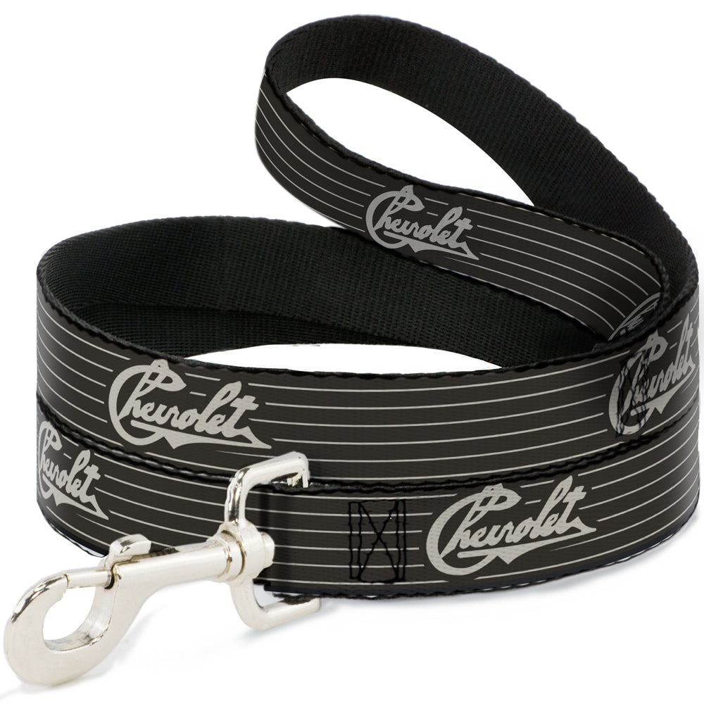 Chevrolet Heritage Script w/ Stripe Charcoal & Tan Dog Leash