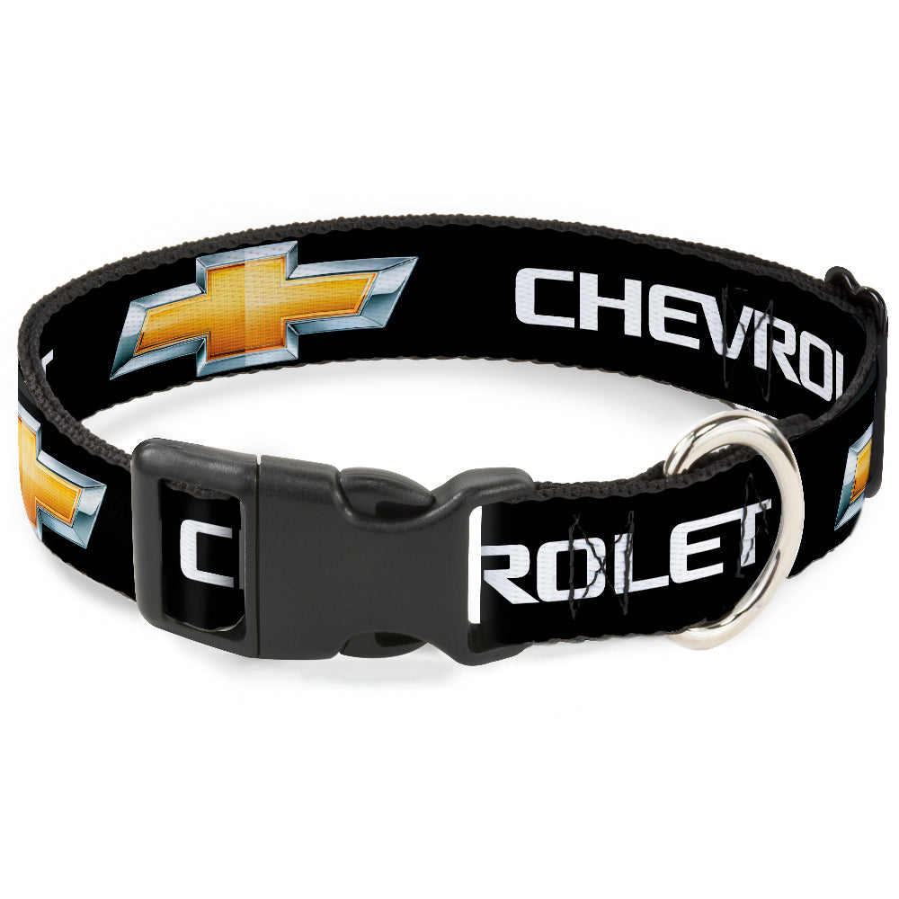 Chevrolet Bowtie Black & Gold Plastic Clip Collar