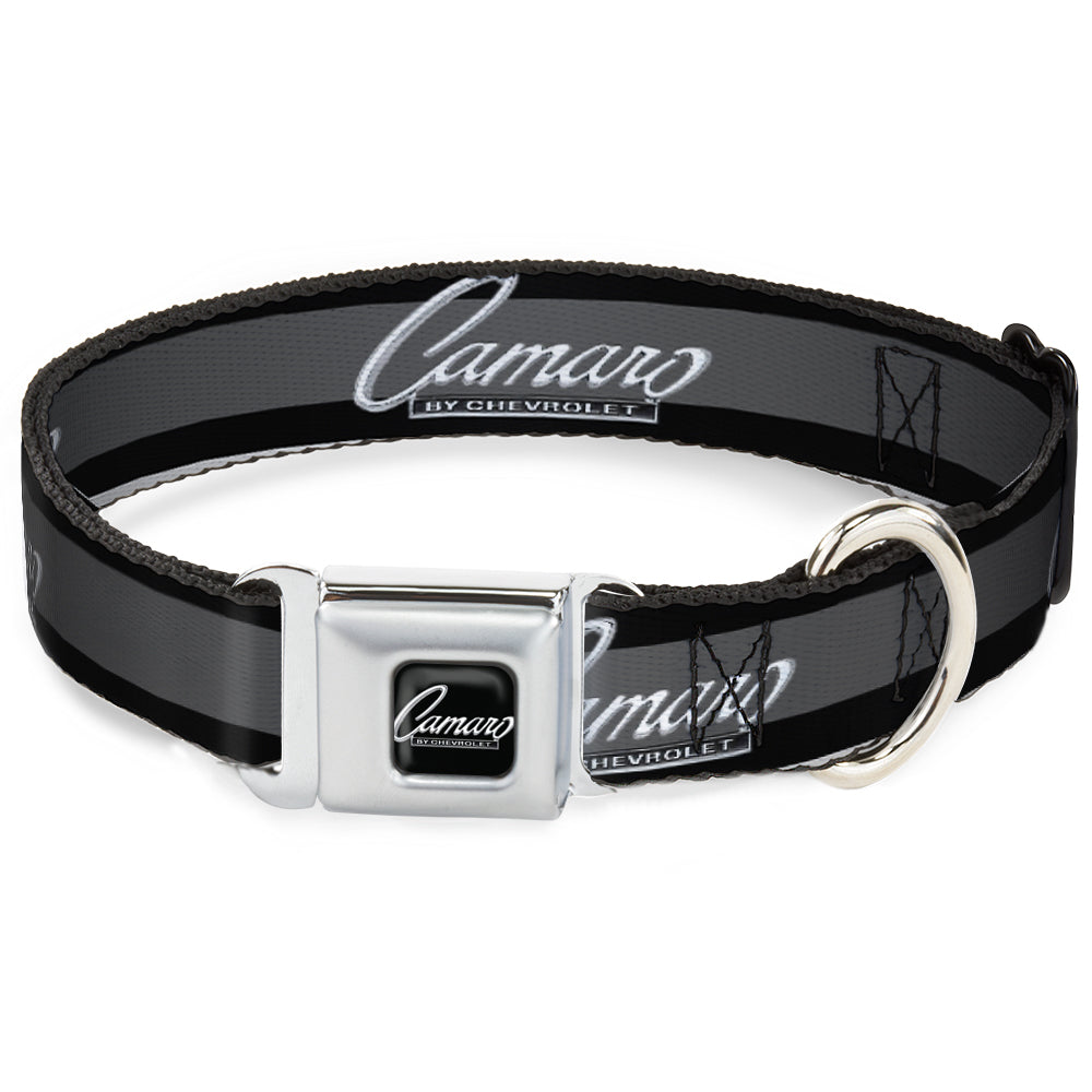 1969 Camaro Script Emblem Black & Silver Seatbelt Buckle Collar