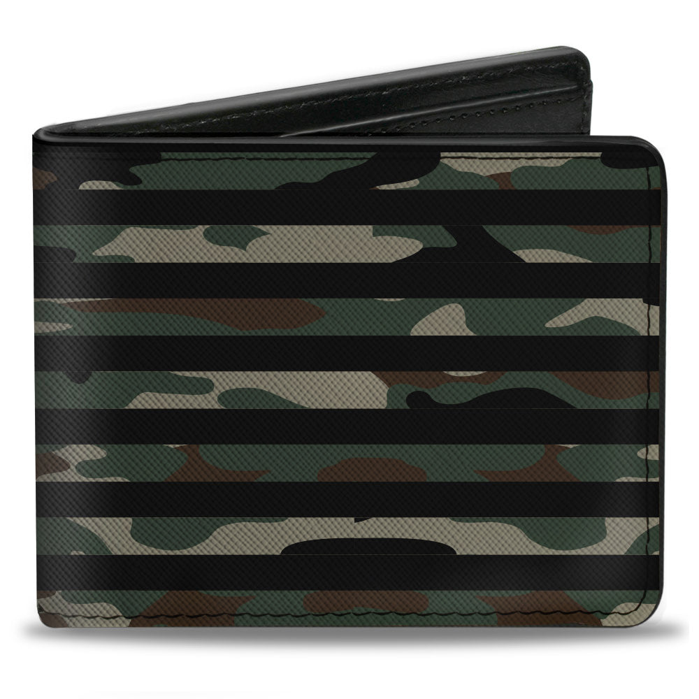 Chevrolet Bowtie American Flag Weathered Camo Bi-Fold Wallet