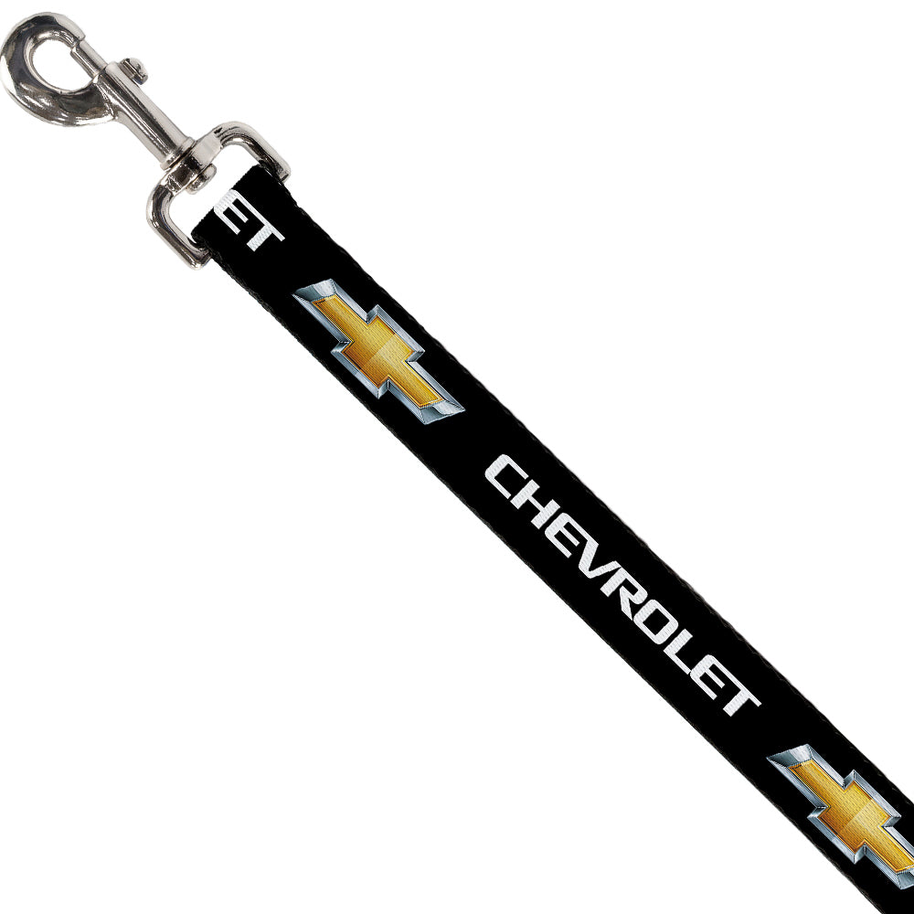 Chevy Bowtie Black & Gold Logo Dog Leash