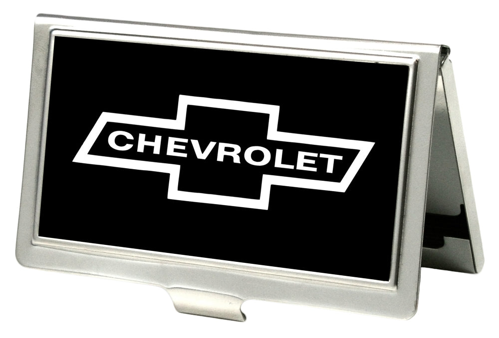 1965 Chevrolet Bowtie FCG Black & White Business Card Holder - Small