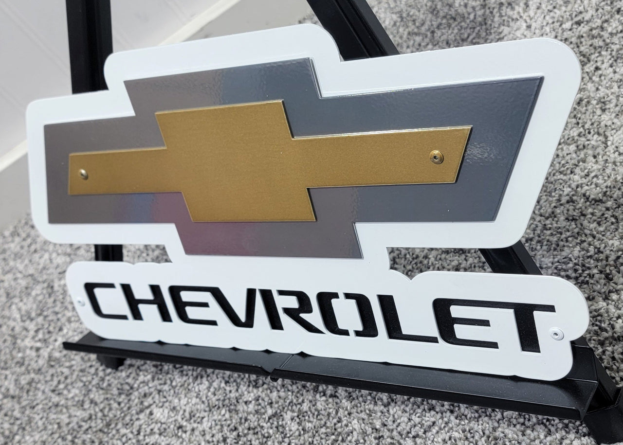 Chevrolet Bowtie Logo Decorative 3D Metal Wall Art