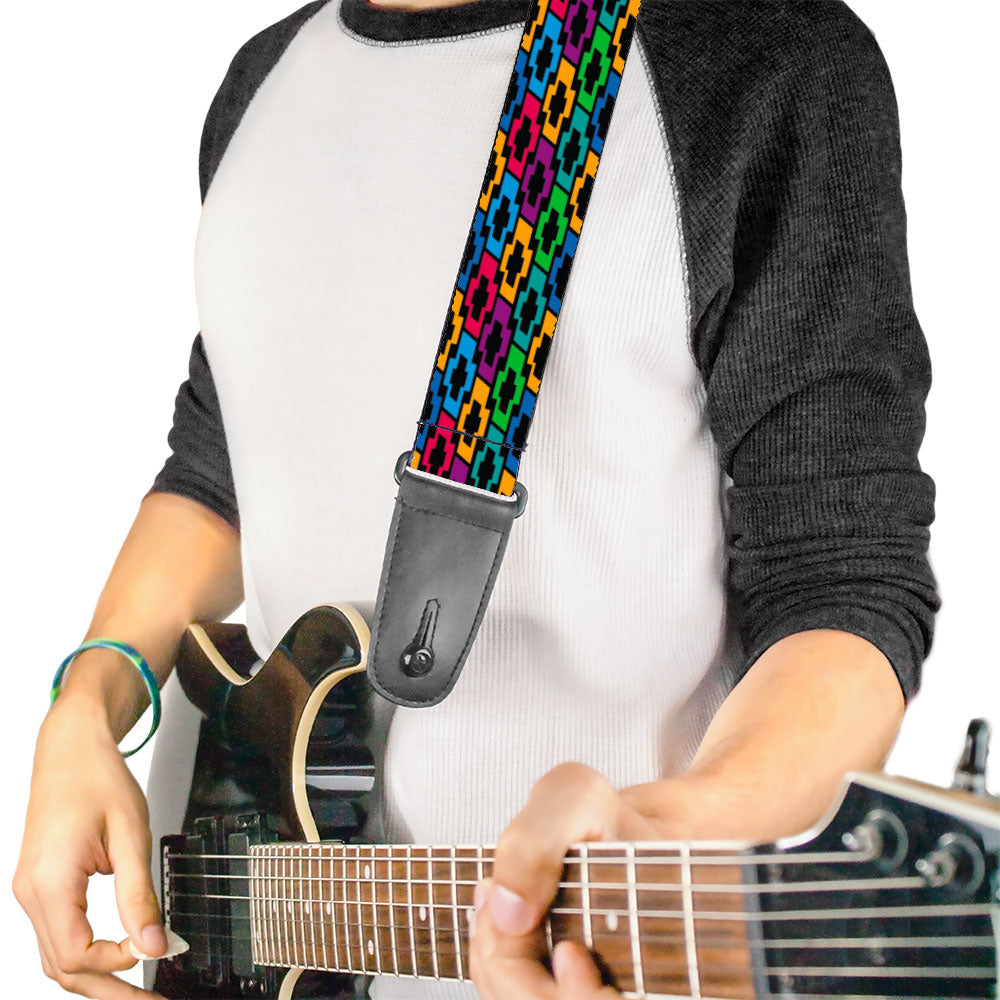 Chevy Bowties 5-Row Multi Color Guitar Strap