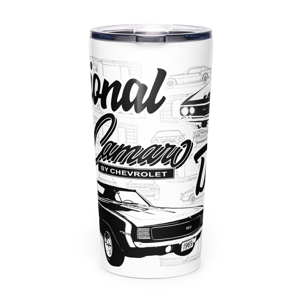 National Chevy Camaro Day Limited Edition White 20 oz Stainless Steel Tumbler, Only 66 To Be Made