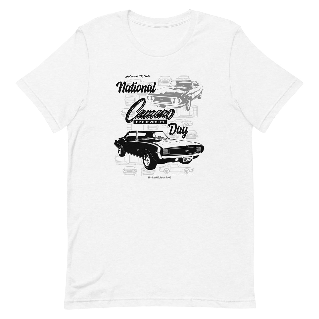 National Chevy Camaro Day Limited Edition White Unisex T-Shirt, Only 66 Tees To Be Made