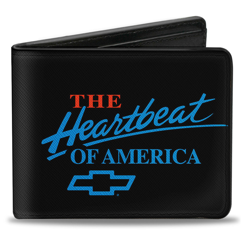 Chevy Bowtie The Heartbeat Of America Red White & Blue Bi-Fold Wallet