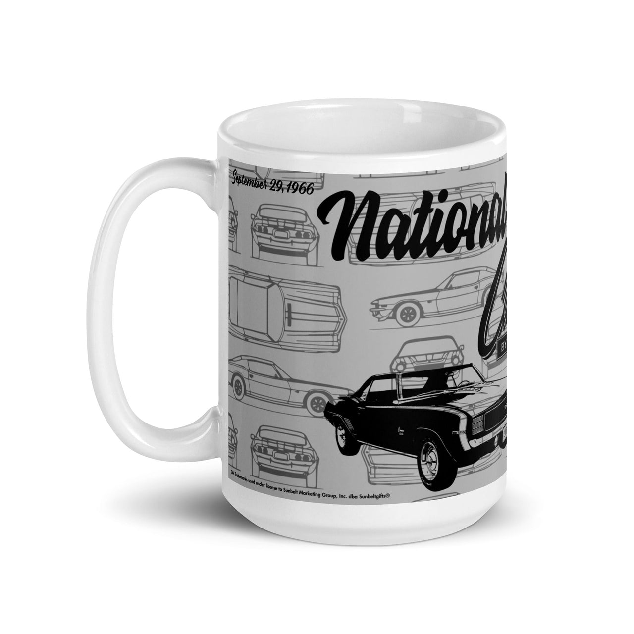National Chevy Camaro Day Ceramic Grey And White Mug Limited Edition Collectible, Only 66 To Be Made