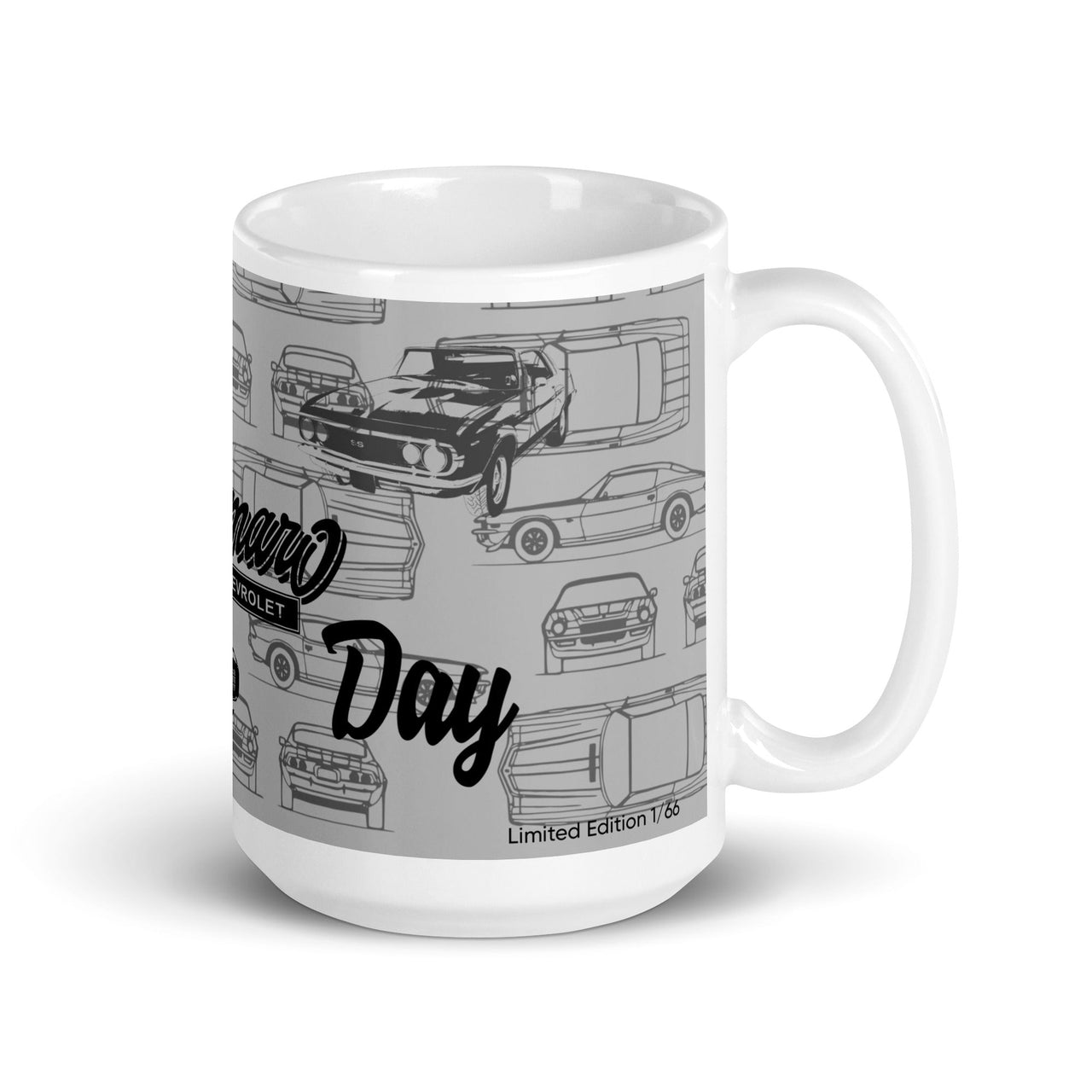 National Chevy Camaro Day Ceramic Grey And White Mug Limited Edition Collectible, Only 66 To Be Made