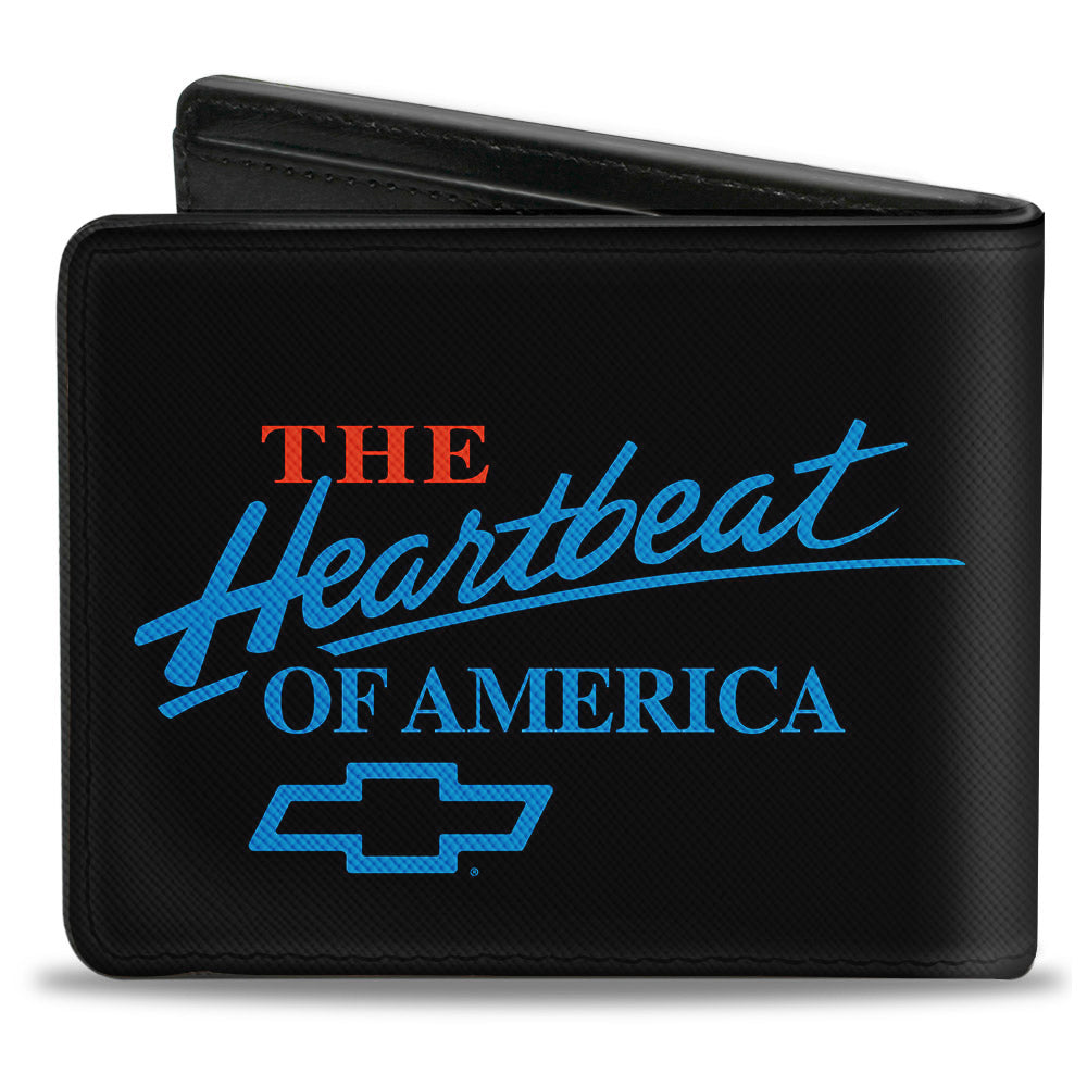 Chevy Bowtie The Heartbeat Of America Red White & Blue Bi-Fold Wallet