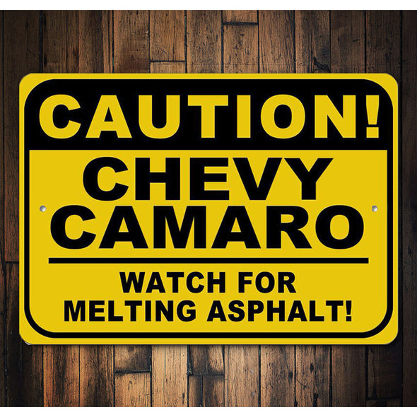 Camaro-CAUTION! Watch for Melting Asphalt - Sign