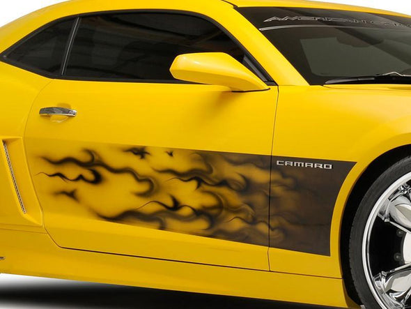 Camaro Side Decal Transparent Flames |  2010-2013
