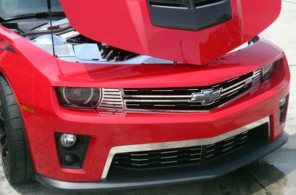 2012-2013 5th Gen Camaro ZL1 Front Upper Valence Trim - Polished Stainless Steel