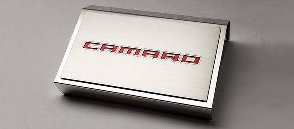 2016-2024 6th Generation Camaro Fuse Box Cover & 'CAMARO' Top Plate | Stainless Steel