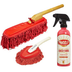 Classic Car Duster Combo with Golden Shine Quick Shine Detail Spray