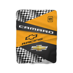 Camaro-Checkered-Flag-Racing-Decorative-Sherpa-Blanket,-Perfect-for-Chilly-Days-camaro-store-online
