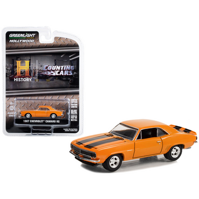 1967 Camaro RS Orange "Counting Cars" TV Series 1/64 Diecast Model Car by Greenlight