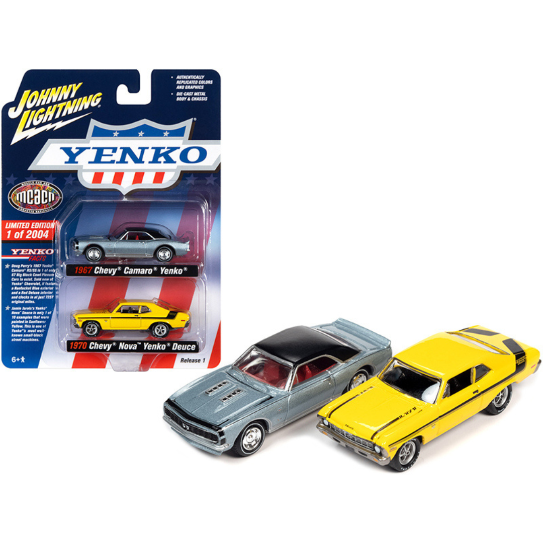 1967-camaro-yenko-blue-metallic-and-1970-chevrolet-nova-yenko-deuce-yellow-1-64-diecast