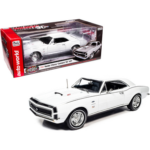 1967 Chevrolet Camaro SS 427 Yenko Hardtop Ermine White with Black Nose Stripe "Muscle Car & Corvette Nationals" (MCACN) "American Muscle 30th Anniversary" (1991-2021) 1/18 Diecast Model Car by Autoworld