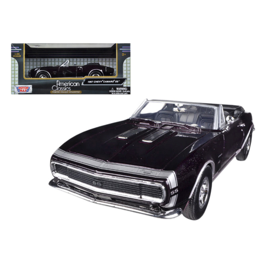 1967-chevrolet-camaro-ss-convertible-burgundy-1-24-diecast